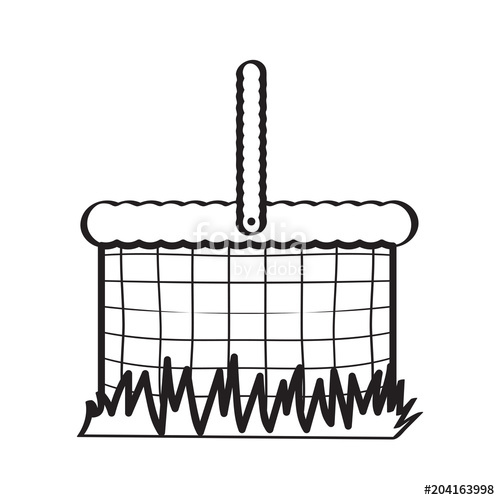 500x500 Empty Picnic Basket Sketch Stock Image And Royalty Free Vector - Picnic Basket Sketch