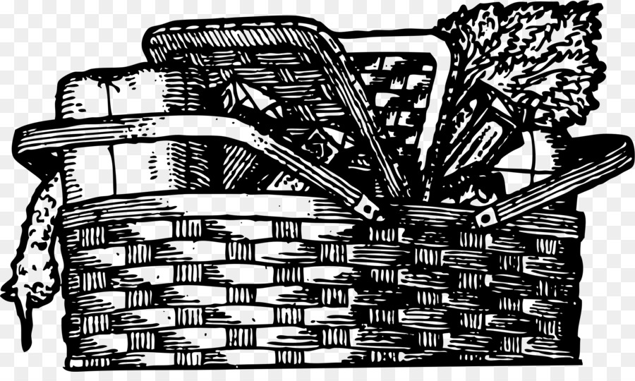 900x540 Food Picnic Baskets Clip Art - Picnic Basket Sketch
