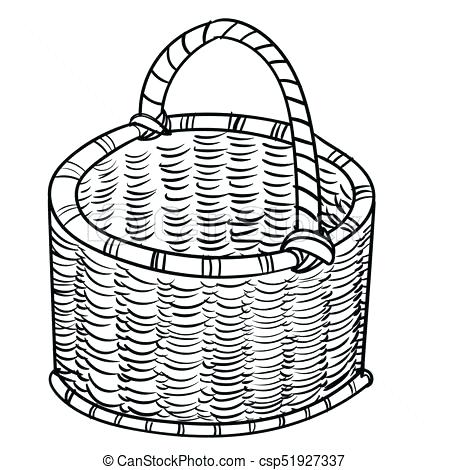 Picnic Basket Sketch at PaintingValley.com | Explore collection of ...