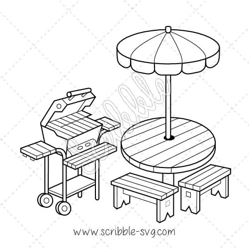 501x501 Picnic Scene - Picnic Scene Sketch