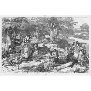 300x300 Victorian Picnic Scene By The River - Picnic Scene Sketch