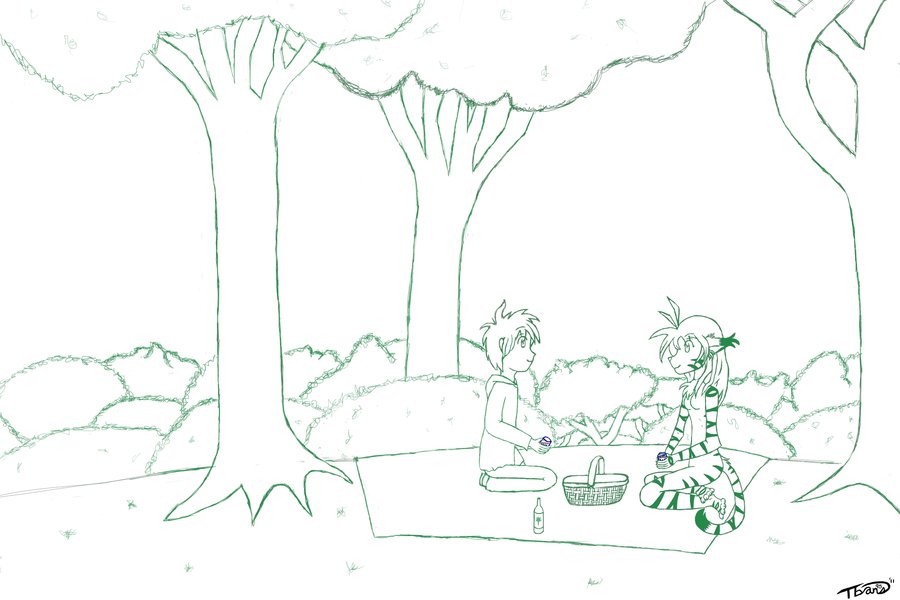 900x600 Picnic Sketch By Tevans95 - Picnic Sketch