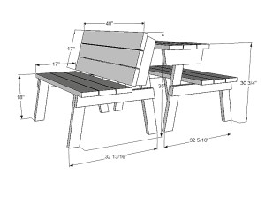 300x223 Last Chance Bench To Table Class Driftless Folk School - Picnic Table Sketch