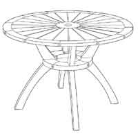 200x196 Over 100 Free Outdoor Woodcraft Plans - Picnic Table Sketch