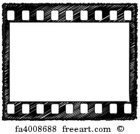 202x194 Free Art Print Of Cine Film Blank Frame. Artwork Of Cine Film - Picture Frame Sketch