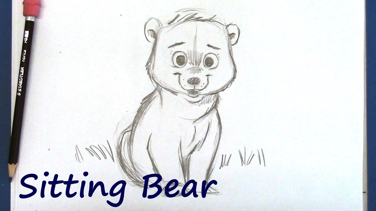 1280x720 How To Draw A Cartoon Bear For Beginners - Picture To Cartoon Sketch