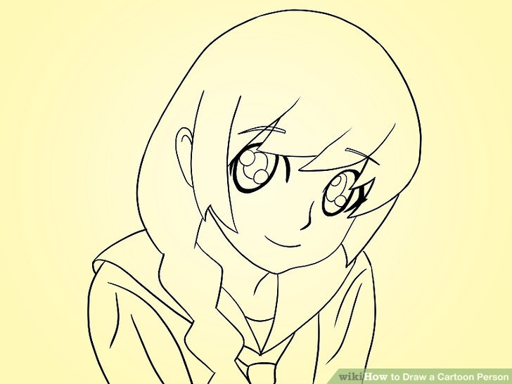 728x546 How To Draw A Cartoon Person 14 Steps (With Pictures) - Picture To Cartoon Sketch