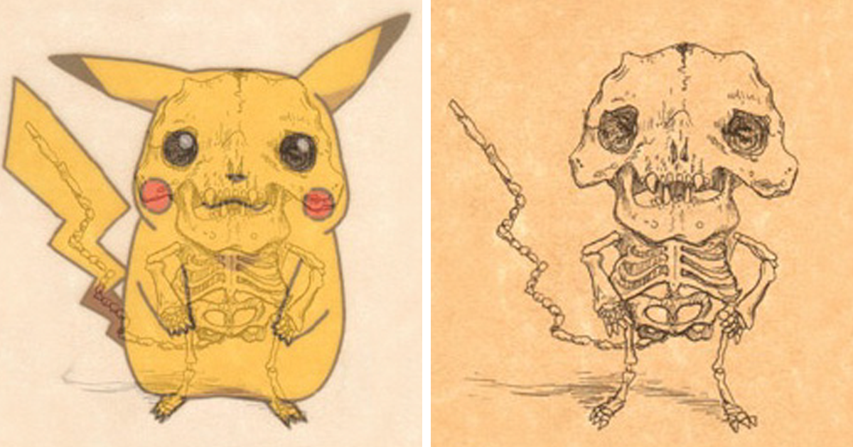 1200x630 Artist Reveals The Skeletons Of Famous Cartoon Characters Bored - Picture To Cartoon Sketch