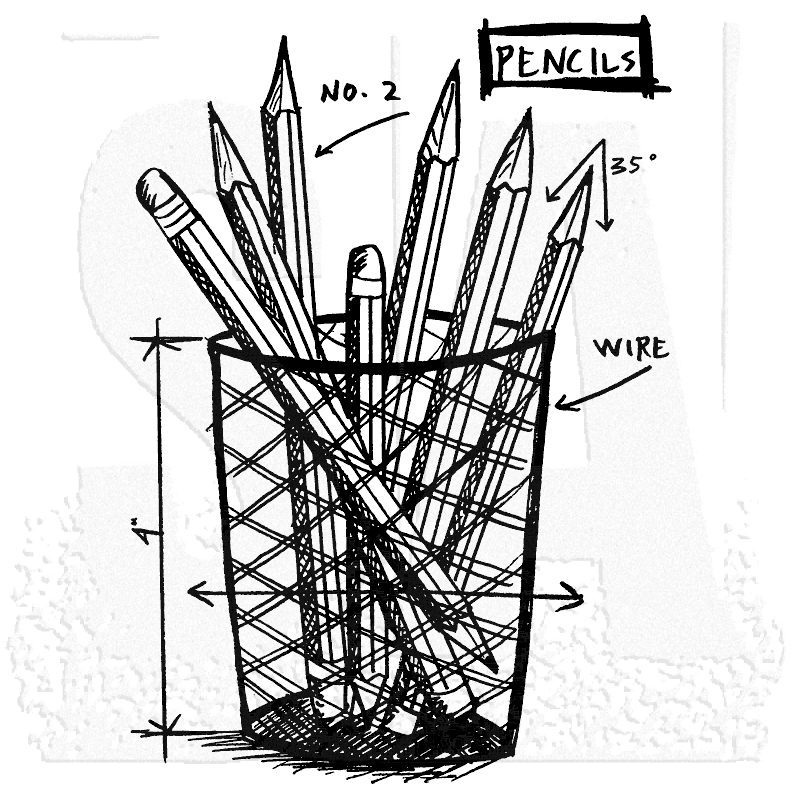 800x800 Tim Holtz Wood Mounted Stamp - Picture To Pencil Sketch
