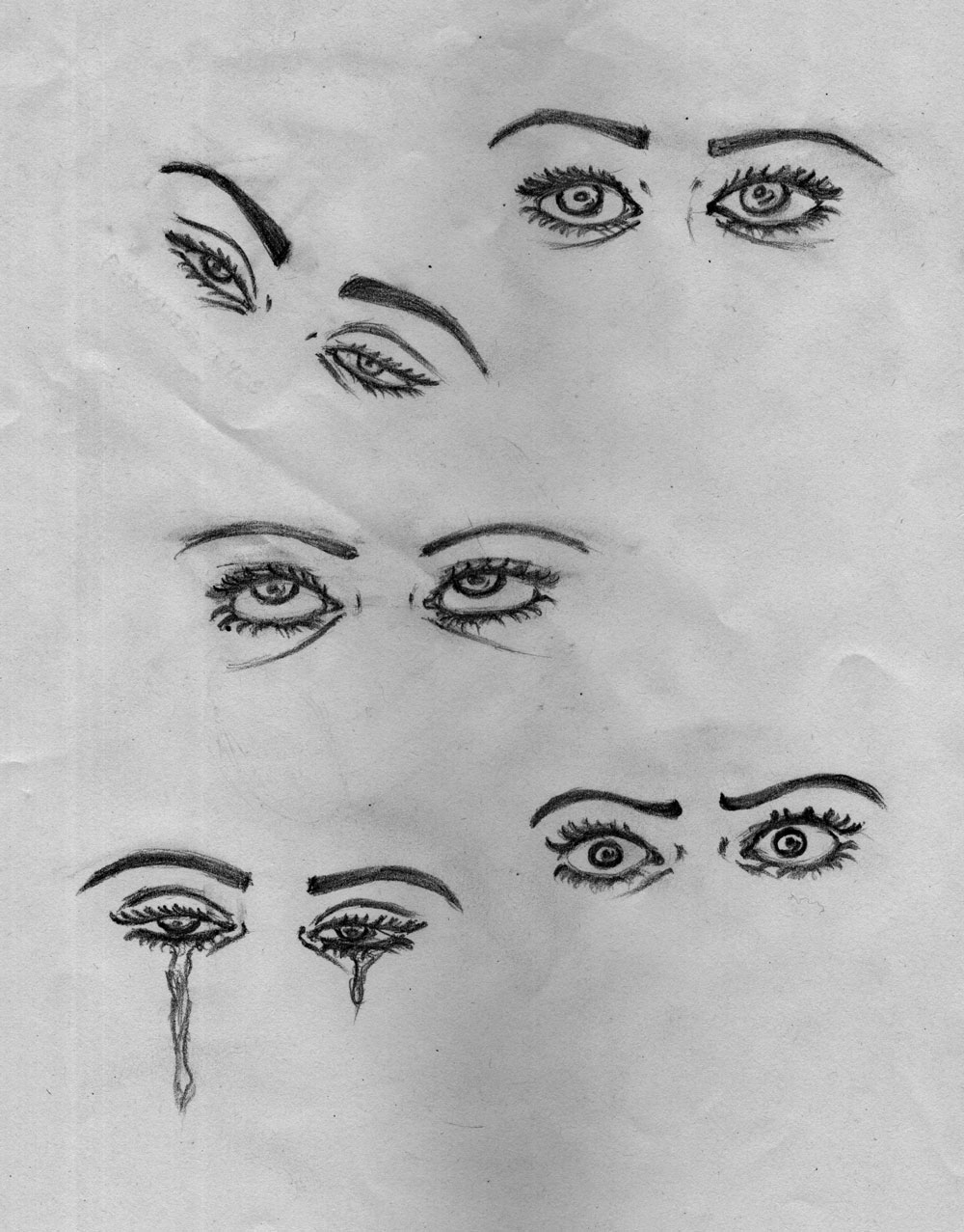 Pictures Of Sketched Eyes at PaintingValley.com | Explore collection of ...