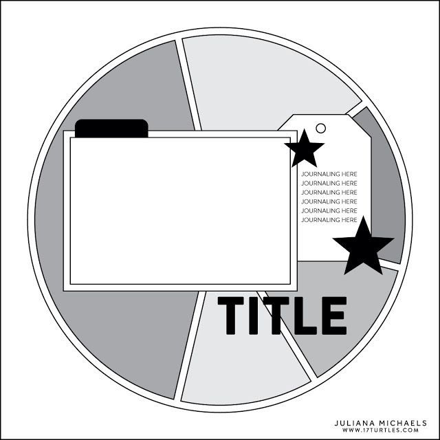 640x640 Pie Chart Digital Cut File And Scrapbook Sketch (17turtles - Pie Chart Sketch