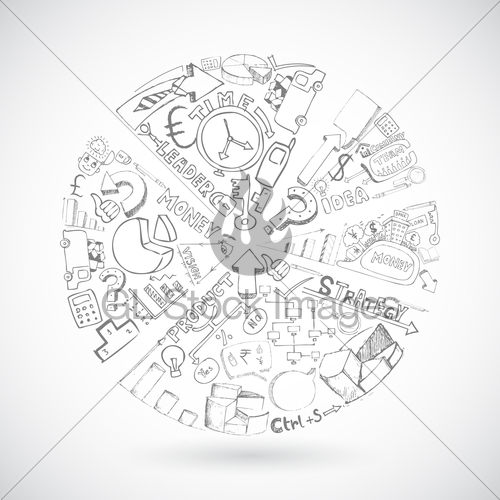 500x500 Pie Chart Sketch Gl Stock Images - Pie Chart Sketch