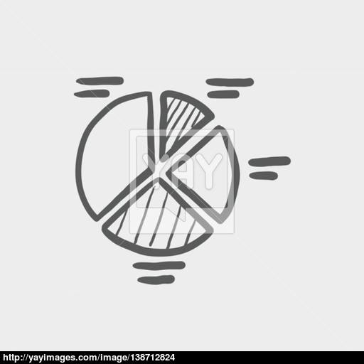 512x512 Pie Chart Sketch Icon Vector - Pie Sketch