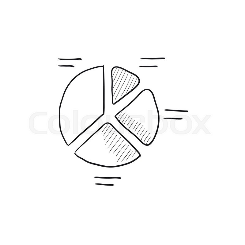 800x800 Pie Chart Vector Sketch Icon Isolated On Background. Hand Drawn - Pie Sketch