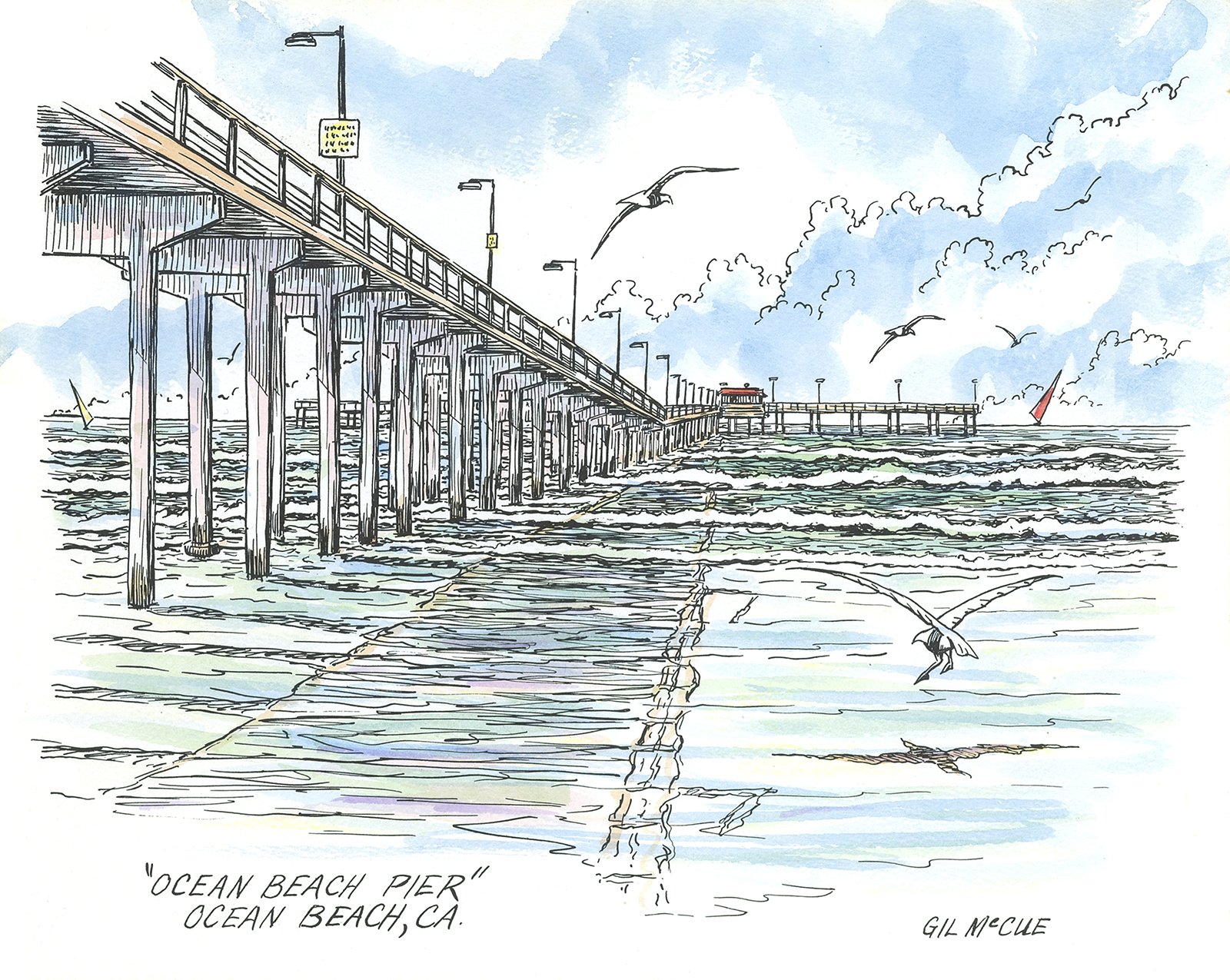 1600x1275 Ocean Beach Pier Viz Art Gallery - Pier Sketch