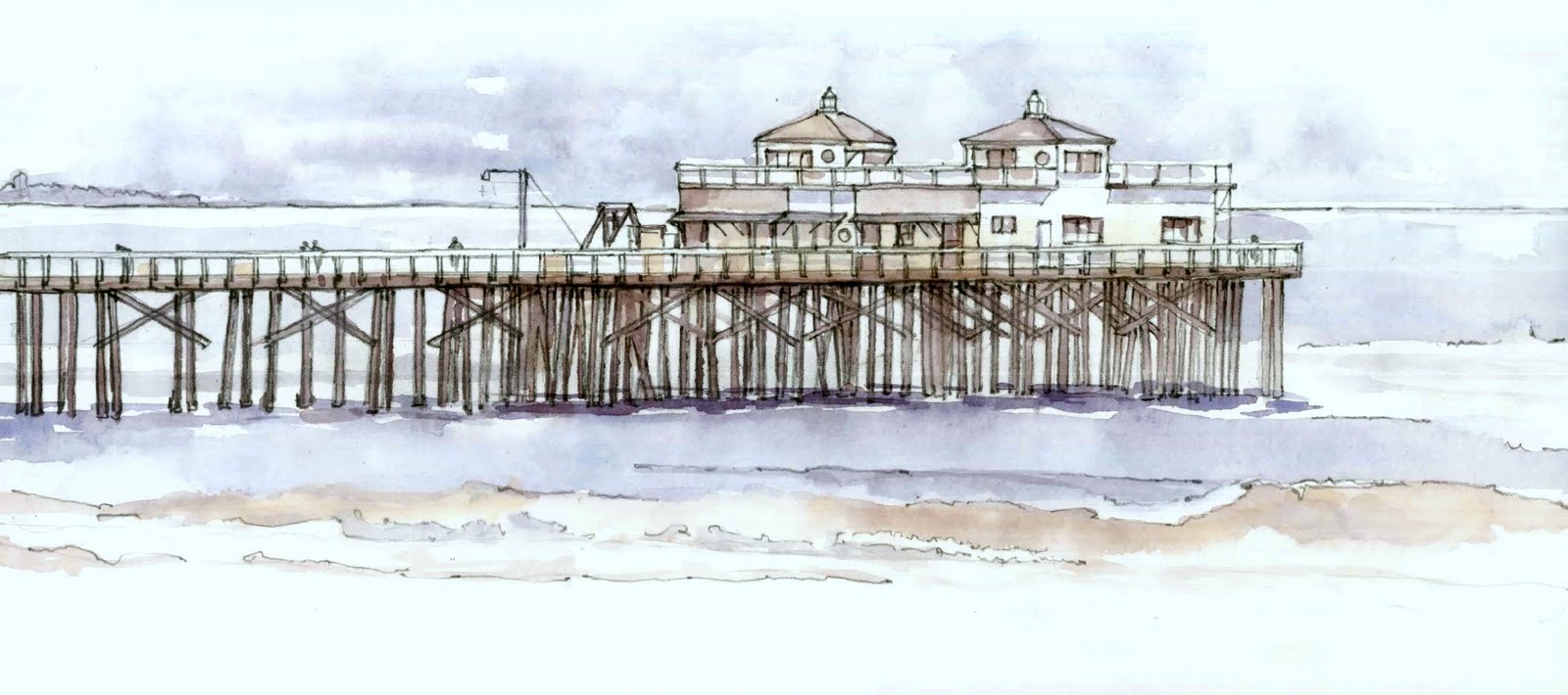 1600x710 Diana Mulder Malibu Pier - Pier Sketch