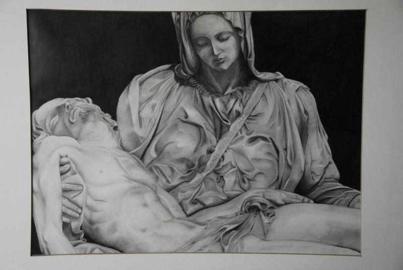 800x536 Drawing The Pieta By Michelangelo Wip - Pieta Sketch