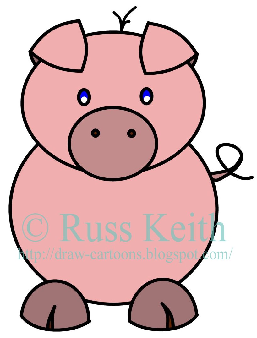 818x1076 How To Draw Cartoons Pig - Pig Cartoon Sketch