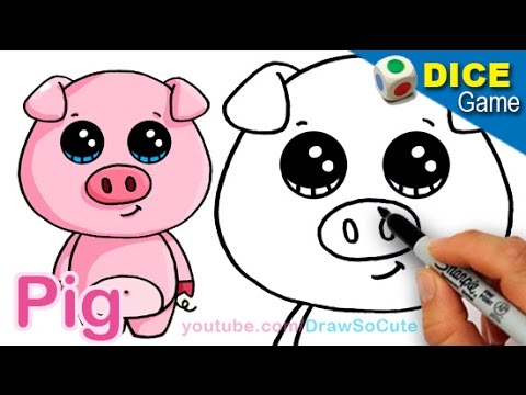 480x360 How To Draw A Cartoon Pig Cute And Easy Step By Step - Pig Cartoon Sketch
