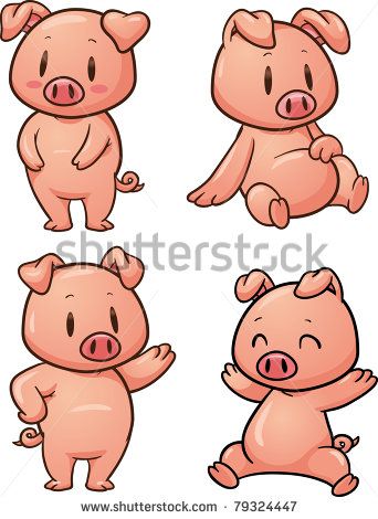 342x470 Cute Pig Drawing - Pig Cartoon Sketch