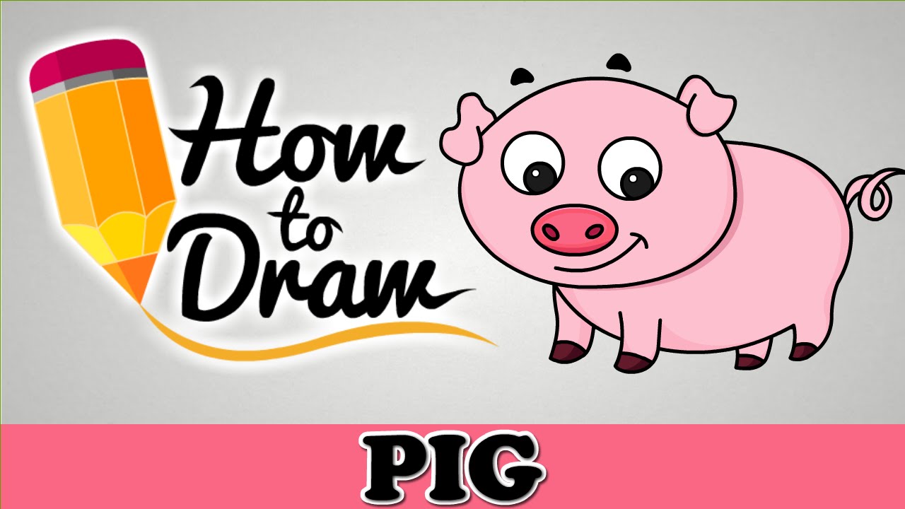 1280x720 How To Draw A Cute Pig - Pig Cartoon Sketch