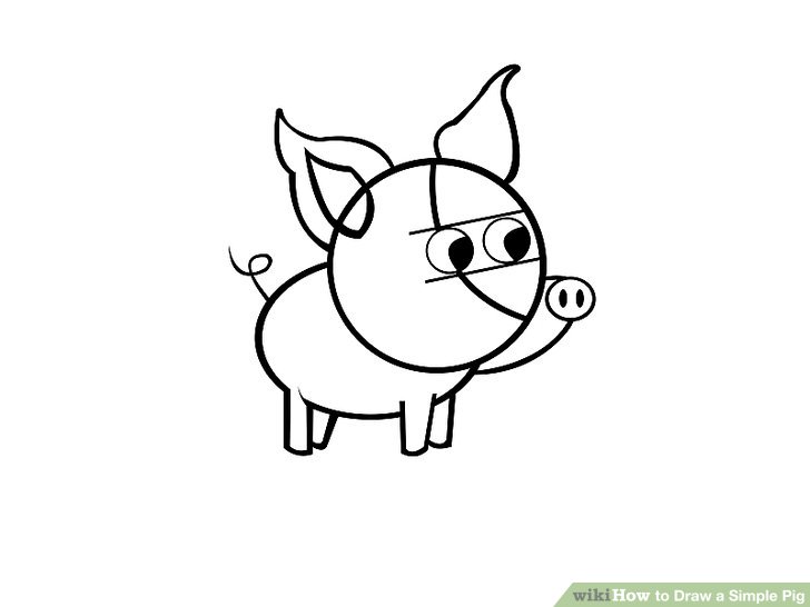 728x546 How To Draw A Simple Pig 9 Steps (With Pictures) - Pig Face Sketch