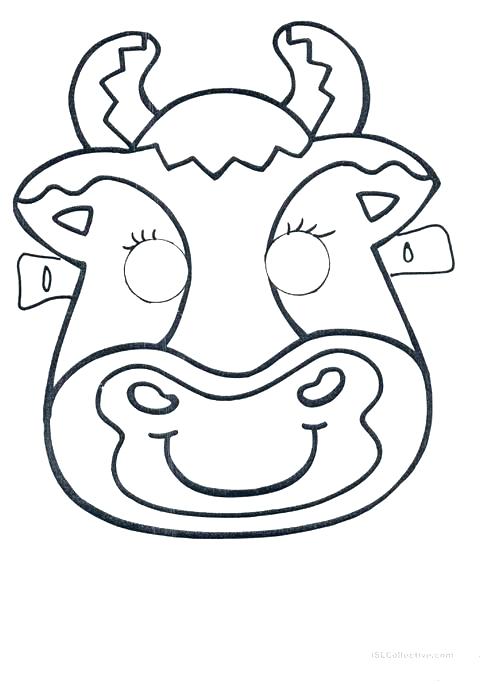 483x684 Template Pig Face Printable Sketch Coloring - Pig Face Sketch