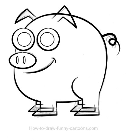 420x462 Pig Drawing (Sketching + Vector) - Pig Sketch Images