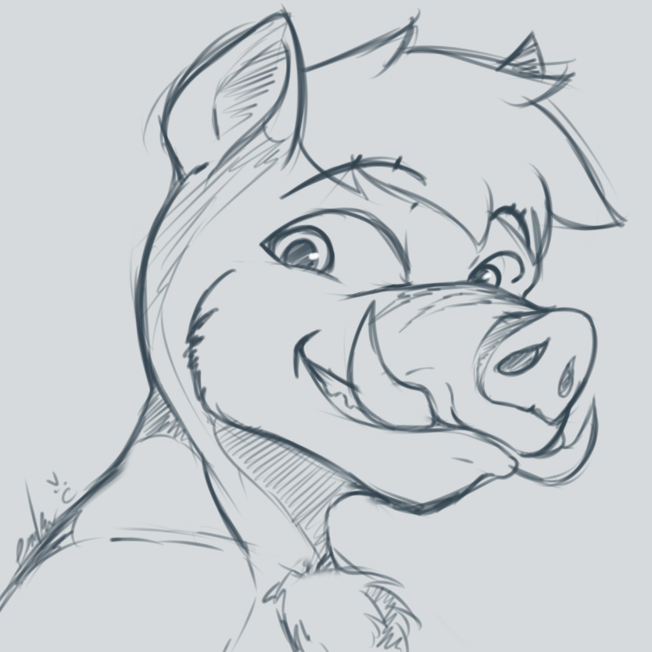 1280x1280 Dr. Pig Sketch By Thekrispiestkreme - Pig Sketch Images