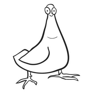 326x326 Pigeon Sketch Sticker - Pigeon Sketch