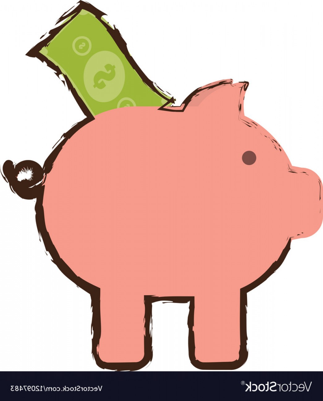 1045x1296 Piggy Bank Money Bill Dollar Sketch Vector Arenawp - Piggy Bank Sketch