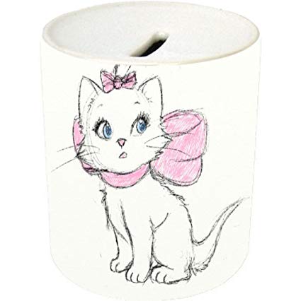425x426 Aristocat Drawn Cute Disney Sketch Printed Design - Piggy Bank Sketch