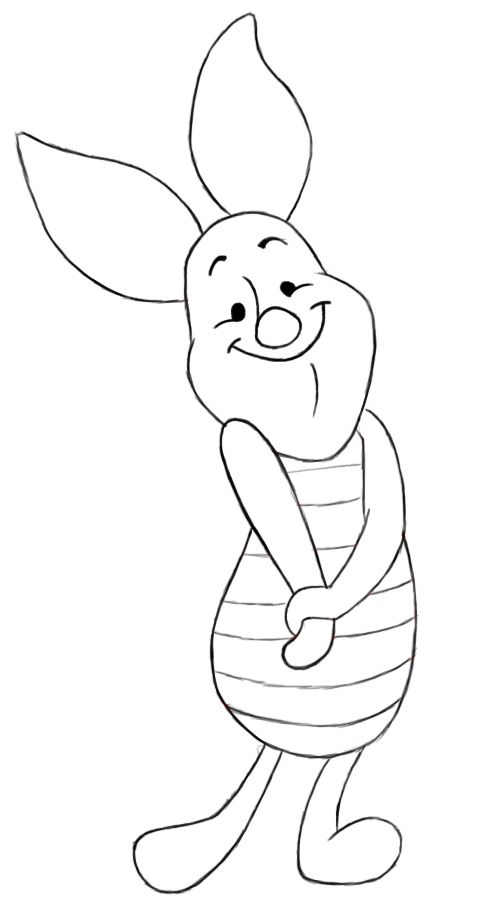 479x908 How To Draw Piglet Other Drawings, Disney Drawings - Piglet Sketch
