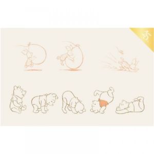 300x300 Postcard Winnie The Pooh Amp Piglet Sketch Disney Store Japan 25th - Piglet Sketch