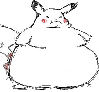 396x368 Old Pikachu Ms Paint Sketch I Made 6 Years Ago Pokemon - Pikachu Sketch