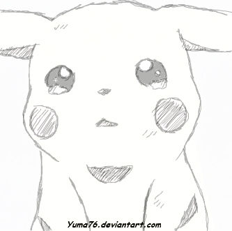 333x331 Crying Pikachu Sketch By Yuma76 - Pikachu Sketch
