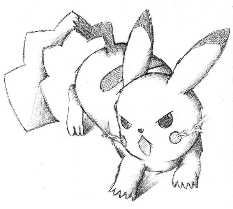 800x719 Pikachu Sketch By Rikulaw - Pikachu Sketch