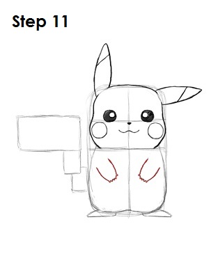 300x388 How To Draw Pikachu - Pikachu Sketch