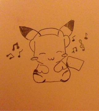 320x360 Pikachu - Pikachu Sketch Drawing