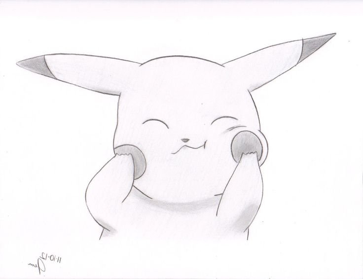 736x566 Drawn Pikachu Sketch 3405502 - Pikachu Sketch Drawing