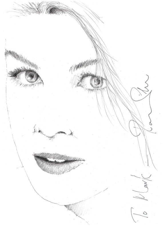 584x822 Rosamund Pike Drawing High Quality Drawing Skill - Pike Sketch
