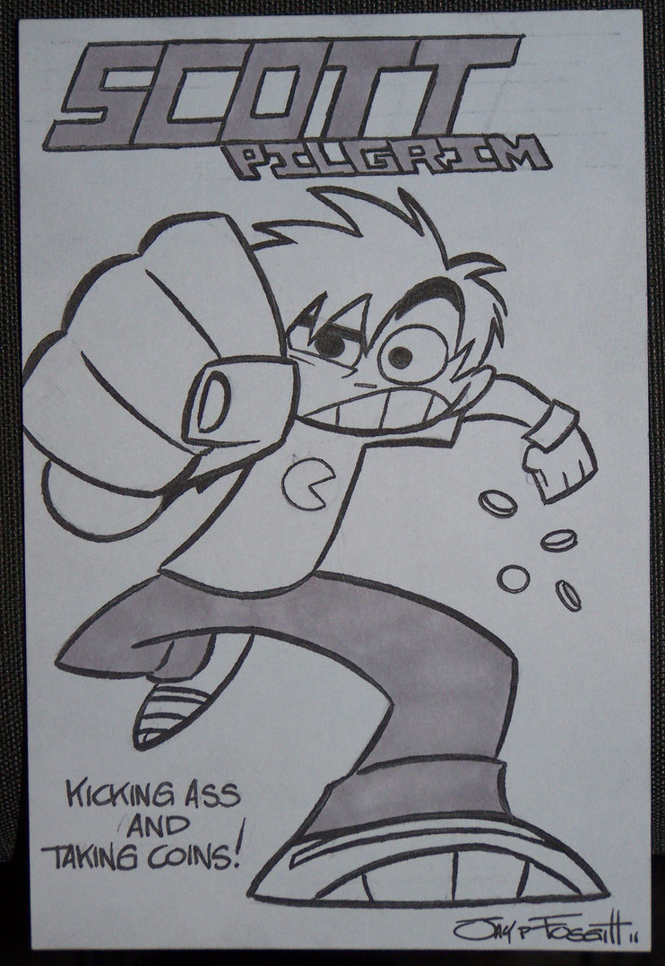 742x1077 Scott Pilgrim Sketch By Jayfosgitt - Pilgrim Sketch