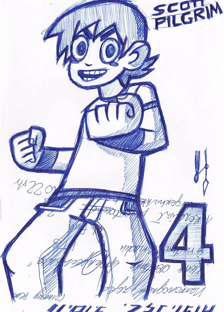 758x1053 Scott Pilgrim Sketch By Mada12 - Pilgrim Sketch