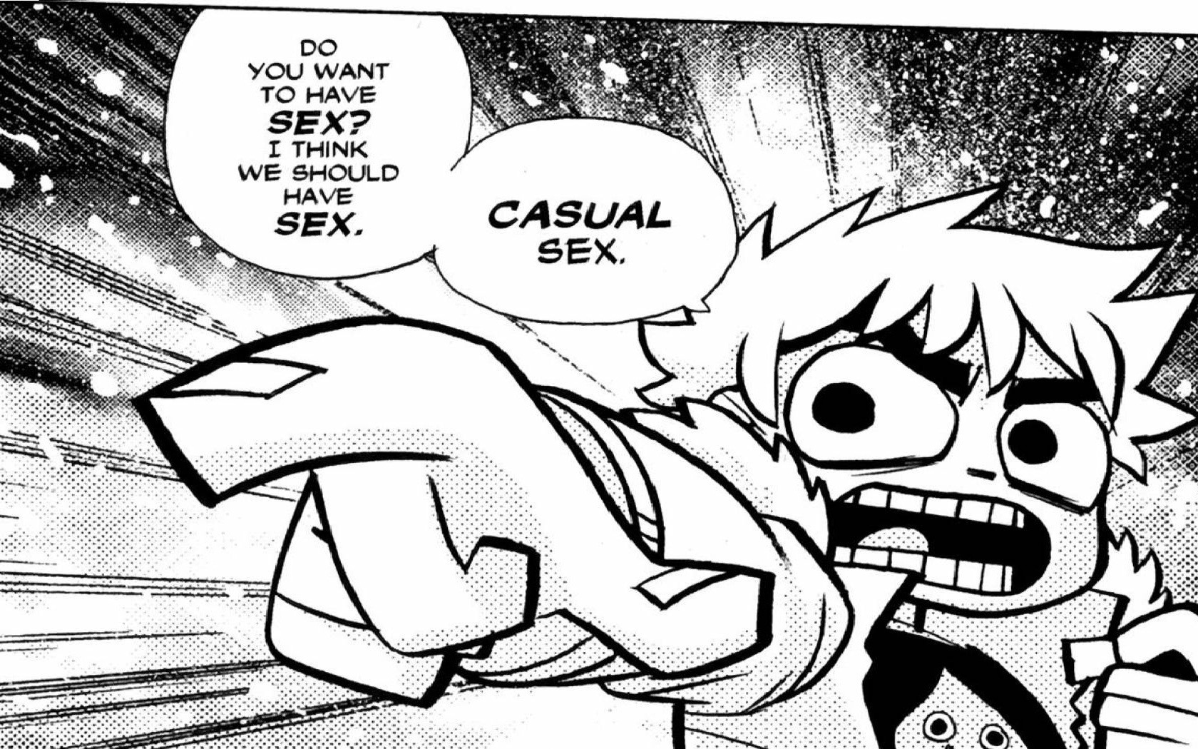 1680x1050 Wallpaper Illustration, Monochrome, Line Art, Cartoon, Scott - Pilgrim Sketch