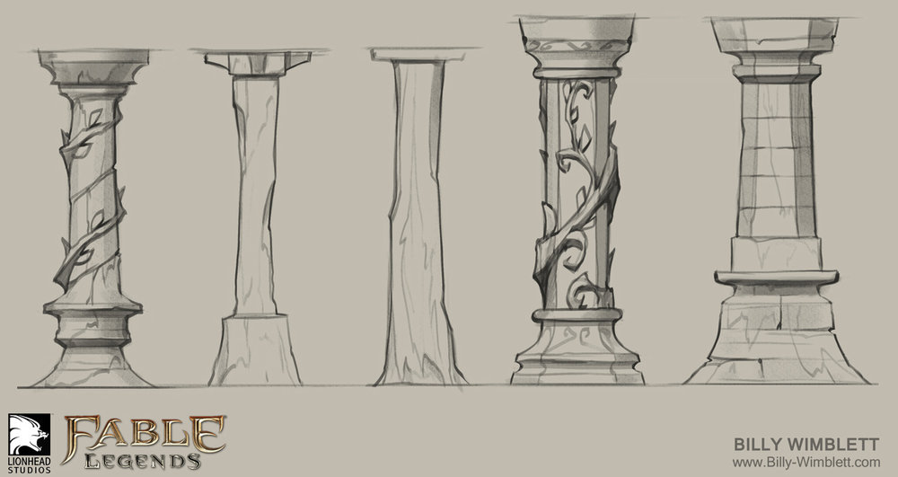 1000x531 Fable Legends Billy Wimblett - Pillar Sketch