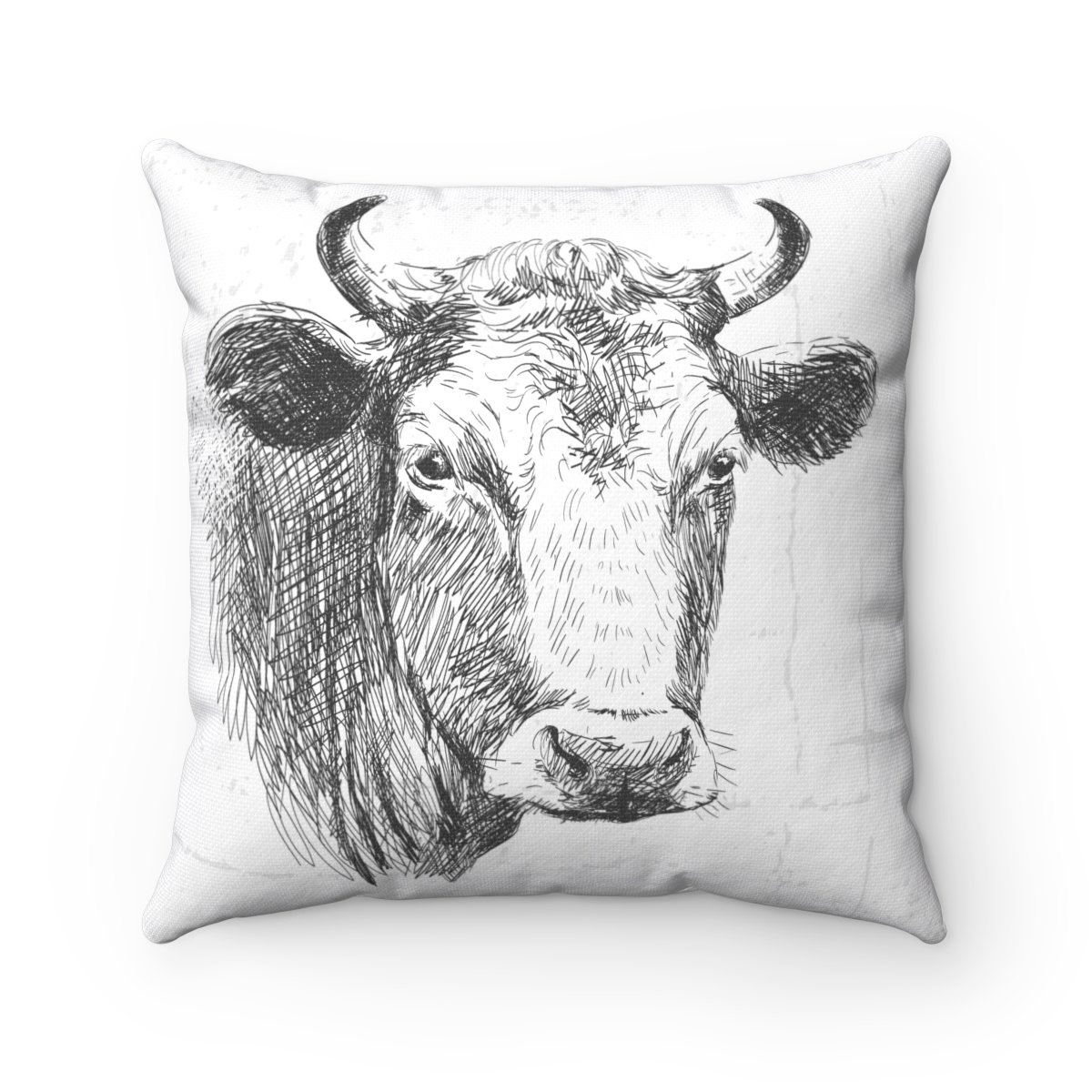 1200x1200 Farm Sketch Of Cow Decorative Pillow Snapdragon Home - Pillow Sketch