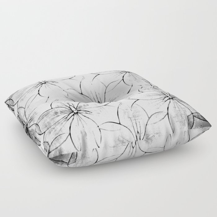 700x700 Flower Sketch 8 Floor Pillow By Artisimo Society6 - Pillows Sketch