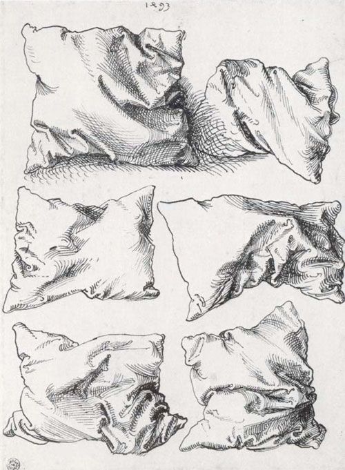 500x681 How To Draw - Pillows Sketch