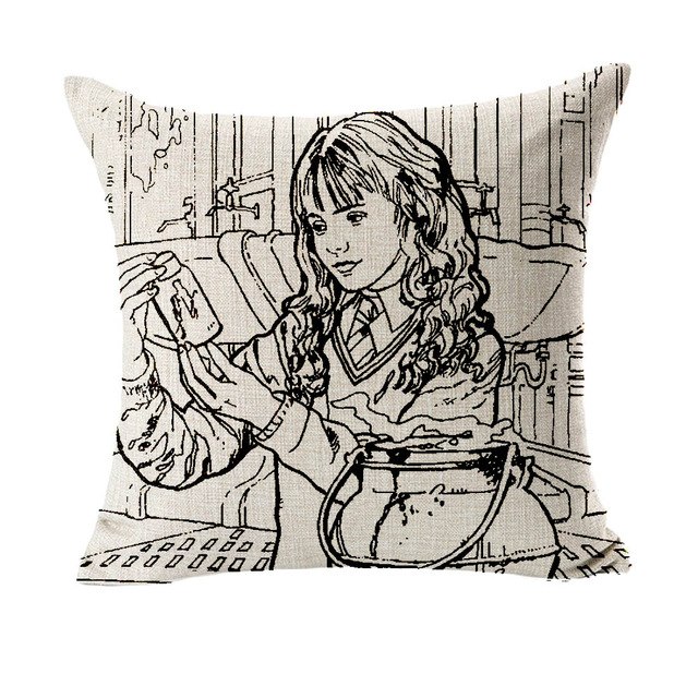 640x640 Sketch Series Hermione In Experiment Massager Pillow Decorative - Pillows Sketch