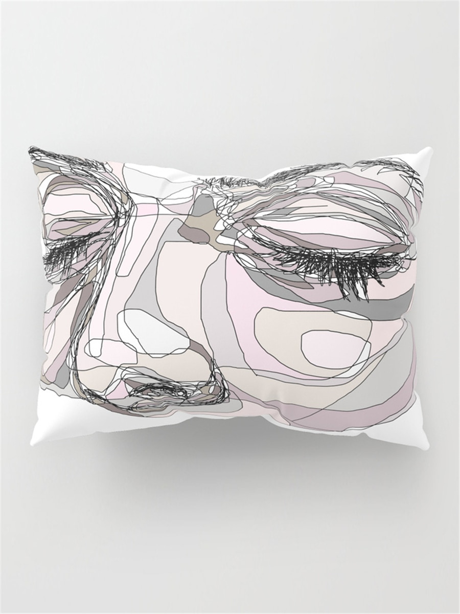 900x1200 Buy Decorative Pillow Abstract Art Human Sketch Pattern Sofa - Pillows Sketch